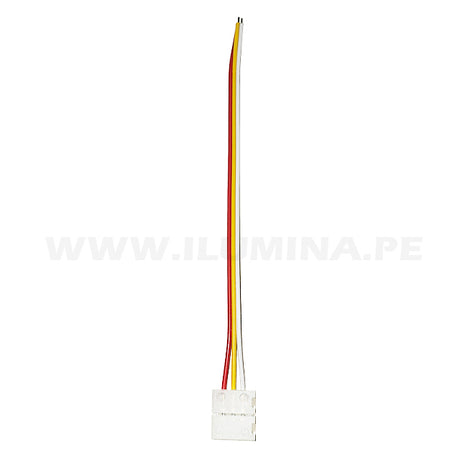 3P-10DT CONECTOR INICIAL CON CABLE PARA CINTA LED PIXEL MARCA ILUMINA (NO REQUIERE SOLDADURA)