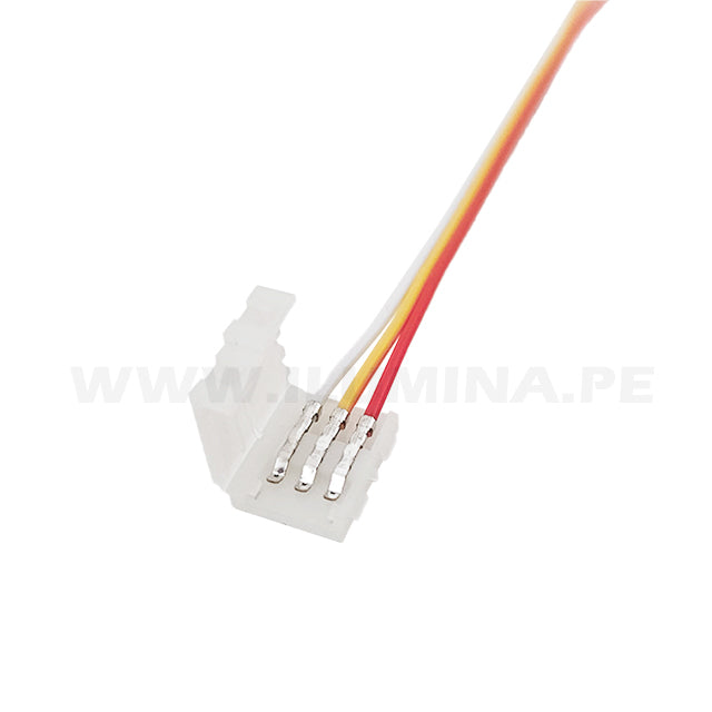 3P-10ST EXTENSIÓN CONECTOR DOBLE CON CABLE PARA CINTA COB LED MARCA ILUMINA (NO REQUIERE SOLDADURA)