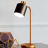 LÁMPARA DE MESA ALMENDRA BLACK AND GOLD LED