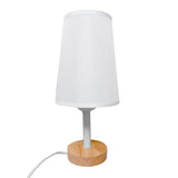 LÁMPARA DE MESA DE MADERA BRIANNA + FOCO LED ÁMBAR G45 4W LUZ CÁLIDA