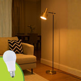 LÁMPARA DE PIE IRLANDA GOLD LED + FOCO LED 12W LUZ CÁLIDA