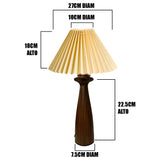 LÁMPARA DE MESA DE MADERA ANTHUANE + FOCO LED 12W LUZ CÁLIDA
