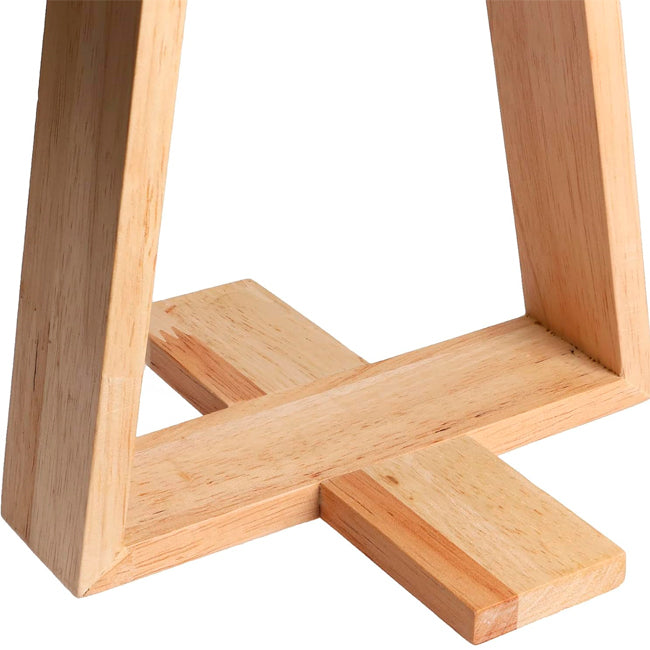 LÁMPARA DE MESA DE MADERA TRIPODE LIDIA + FOCO LED 12W LUZ CÁLIDA