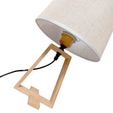 LÁMPARA DE MESA DE MADERA TRIPODE LIDIA + FOCO LED 12W LUZ CÁLIDA