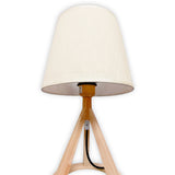 LÁMPARA DE MESA DE MADERA TRÍPODE MARINA + FOCO LED 12W LUZ CÁLIDA