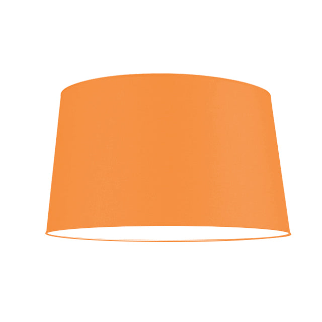 LÁMPARA DE PIE TRÍPODE DE MADERA NÓRDICA CARIDADE + PANTALLA DECORATIVA CÓNICA 45DIAM X 35DIAM X 25ALT HUACHA IMPORTADA COLOR  ANARANJADO