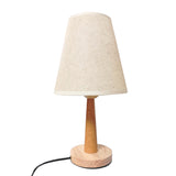 LÁMPARA DE MESA LINEAL GAELA + FOCO LED TRANSPARENTE A60 4W LUZ CÁLIDA