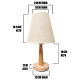 LÁMPARA DE MESA LINEAL GAELA + FOCO LED TRANSPARENTE A60 4W LUZ CÁLIDA