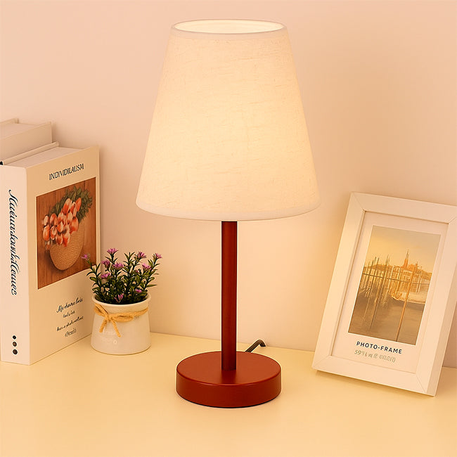 LÁMPARA DE MESA LINEAL HANNA + FOCO LED TRANSPARENTE A60 4W LUZ CÁLIDA