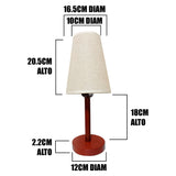 LÁMPARA DE MESA LINEAL HANNA + FOCO LED TRANSPARENTE A60 4W LUZ CÁLIDA