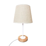 LÁMPARA DE MESA LINEAL FARITZA WHITE + FOCO LED 12W LUZ CÁLIDA