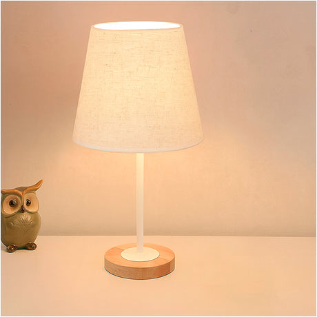 LÁMPARA DE MESA LINEAL FARITZA WHITE + FOCO LED 12W LUZ CÁLIDA