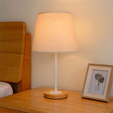 LÁMPARA DE MESA LINEAL FARITZA WHITE + FOCO LED 12W LUZ CÁLIDA