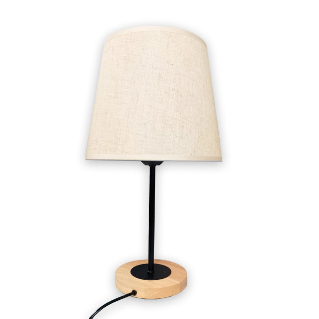 LÁMPARA DE MESA LINEAL CINTHYA + FOCO LED TRANSPARENTE A60 4W LUZ CÁLIDA