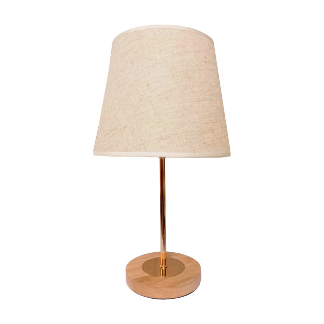 LÁMPARA DE MESA LINEAL FARITZA GOLD + FOCO LED 12W LUZ CÁLIDA