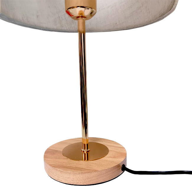 LÁMPARA DE MESA LINEAL FARITZA GOLD + FOCO LED 12W LUZ CÁLIDA