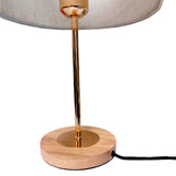 LÁMPARA DE MESA LINEAL FARITZA GOLD + FOCO LED 12W LUZ CÁLIDA