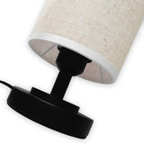 LÁMPARA DE MESA LINEAL MAHIA BLACK + FOCO LED TRANSPARENTE A60 4W LUZ CÁLIDA