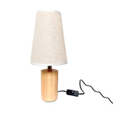 LÁMPARA DE MESA DE MADERA NEMESIS + FOCO LED 12W LUZ CÁLIDA