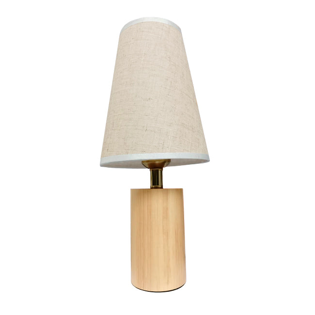 LÁMPARA DE MESA DE MADERA NEMESIS + FOCO LED 12W LUZ CÁLIDA