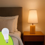 LÁMPARA DE MESA DE MADERA NEMESIS + FOCO LED 12W LUZ CÁLIDA