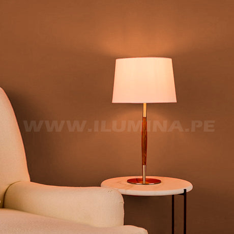 LÁMPARA DE MESA LUNA SILVER CEDRO LED