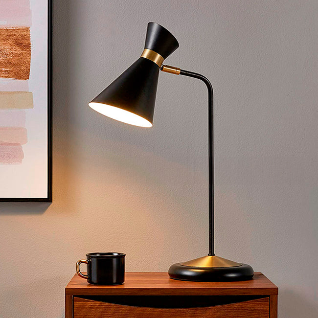LÁMPARA DE MESA VERSALLES BLACK AND GOLD LED - SIN FOCO