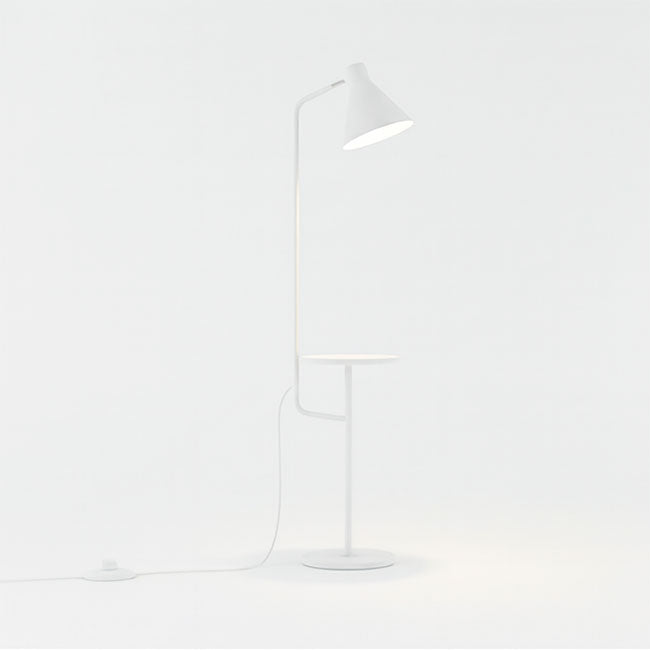 LÁMPARA DE PIE SCANDI TABLE WHITE CON MESA AUXILIAR - SIN FOCO
