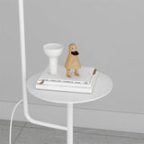 LÁMPARA DE PIE SCANDI TABLE WHITE CON MESA AUXILIAR - SIN FOCO