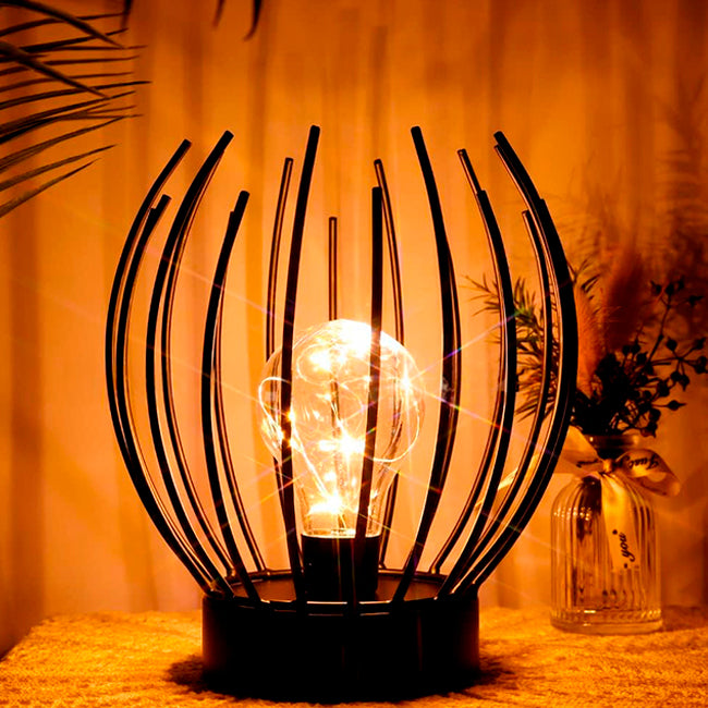 LÁMPARA DE MESA ORIANA BLACK - SIN FOCO