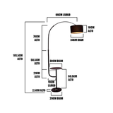 LÁMPARA DE PIE SOFIANA BLACK LED / SIN FOCO