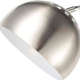 LÁMPARA DE PIE ARCO LUANA SILVER LED + MÁRMOL