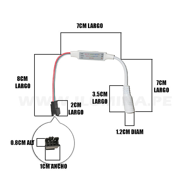 5050-60D-IC CONTROL PARA CINTA LED RGB 5050