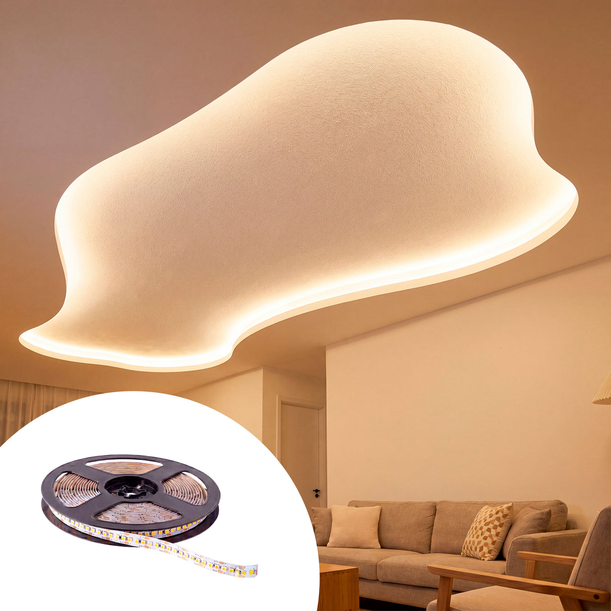 CINTA LED FLEX 100W LUZ CÁLIDA 2700K SMD5050 - 5MTS MARCA ILUMINA