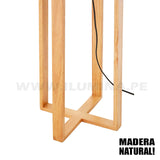 LÁMPARA DE PIE ANTONIA WOOD NATURAL LED + FOCO LED 12W OSRAM LUZ CÁLIDA E27