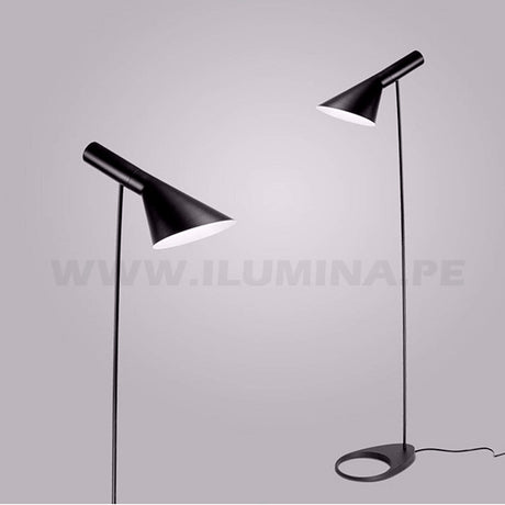 LÁMPARA DE PIE AMADA BLACK LED + FOCO LED 12W OSRAM LUZ CÁLIDA E27