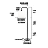LÁMPARA DE PIE ARTEMISA BLACK LED - SIN FOCO