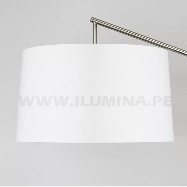 LÁMPARA DE PIE MARIA ISABEL SILVER LED + FOCO LED 12W LUZ CÁLIDA