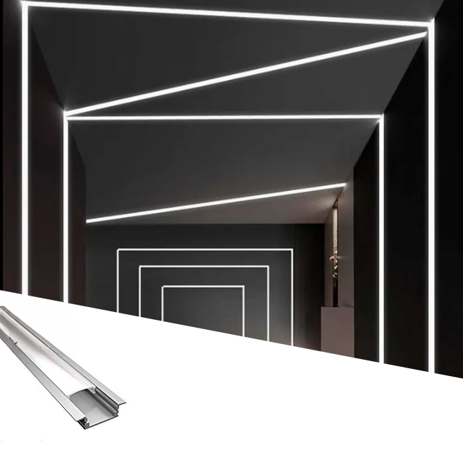 PERFIL DE ALUMINIO 3.00MTS EMPOTRABLE PARA CINTA LED