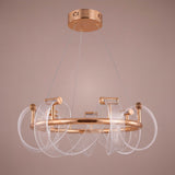 LÁMPARA COLGANTE LED SERPENTINA GOLD + CONTROL REMOTO