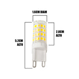 FOCO LED SMD 5W G9 ECOLAMPS LUZ CALIDA 30K