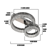 LÁMPARA COLGANTE GLANZ DÚO SILVER LED + CONTROL REMOTO