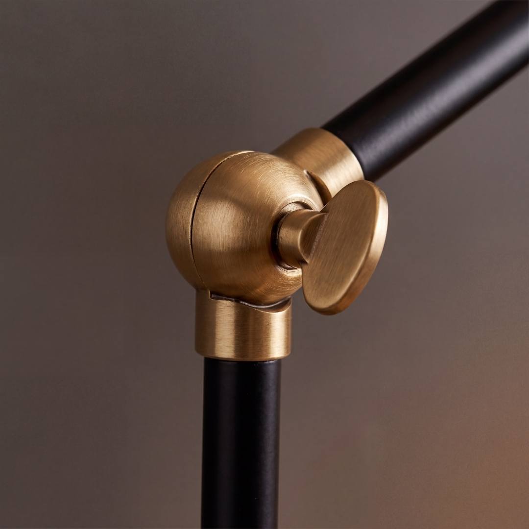 APLIQUE DE PARED ARTICULABLE OTTO BLACK GOLD E27 - SIN FOCO