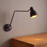 APLIQUE DE PARED ARTICULABLE OTTO BLACK GOLD E27 - SIN FOCO