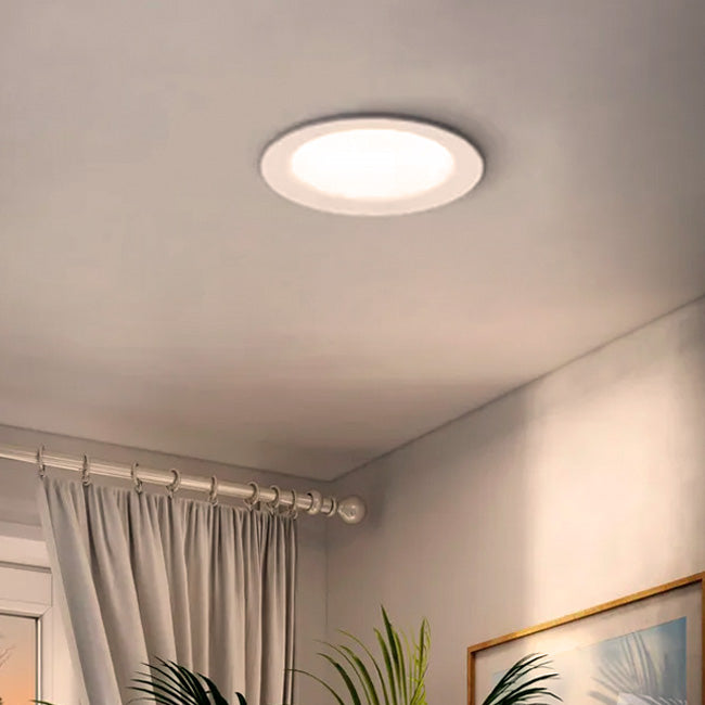 SPOT DOWNLIGHT CIRCULAR LED RECESADO 24W EMPOTRABLE 3000K LUZ CÁLIDA