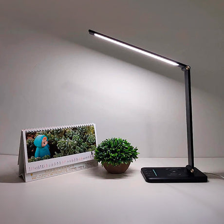 LÁMPARA DE ESCRITORIO CIANA SMART TOUCH LED 12W TRICOLOR + CARGADOR WIRELESS NFC