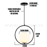 LÁMPARA COLGANTE TRAZZO LUX BLACK LED