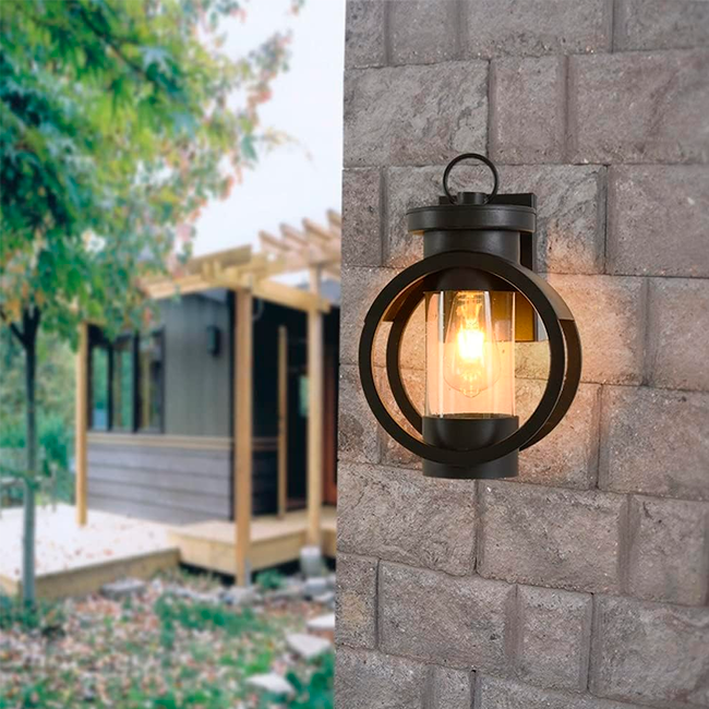 LÁMPARA DE EXTERIOR ALANA BLACK LED 12W LUZ CÁLIDA