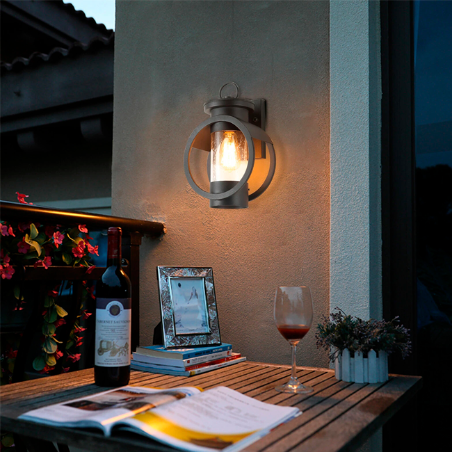 LÁMPARA DE EXTERIOR ALANA BLACK LED 12W LUZ CÁLIDA