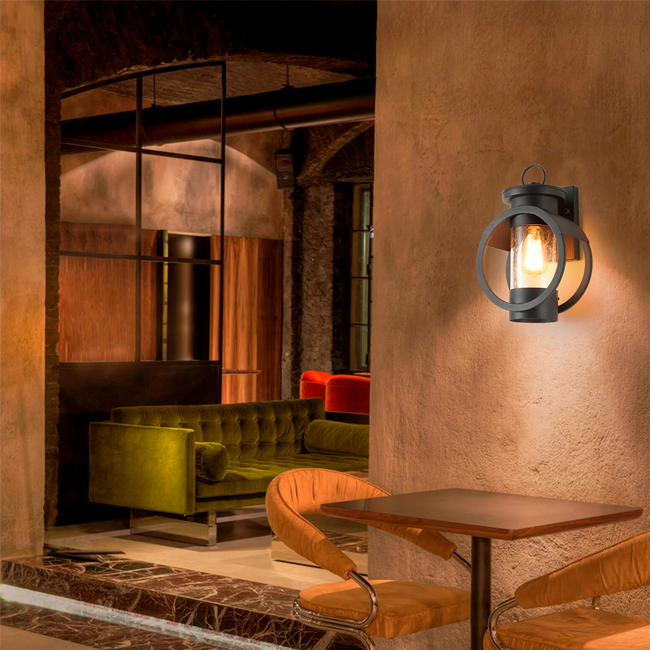 LÁMPARA DE EXTERIOR ALANA BLACK LED 12W LUZ CÁLIDA